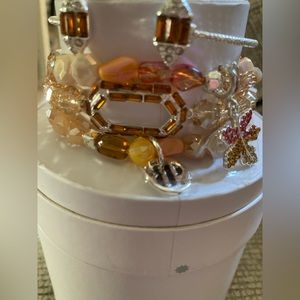 Stack of 4 bomb party bracelets